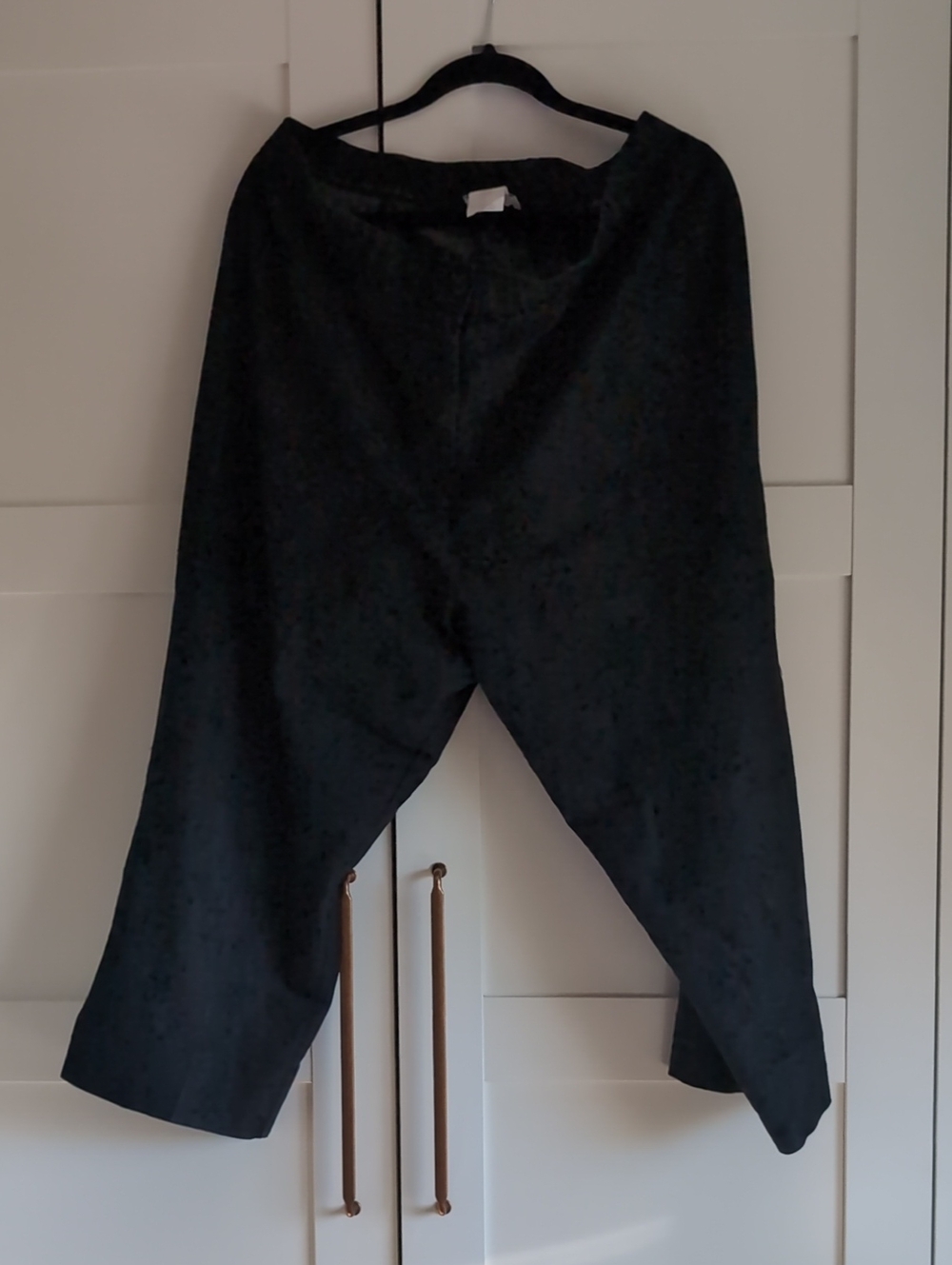 Black Womens Wide-Leg Chinos